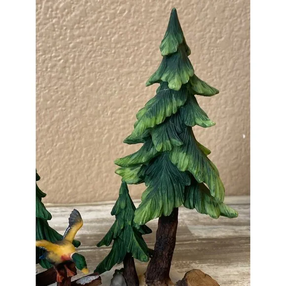 Santa’s Workbench Duck Pond Trees Resin Village Accessory 2002 w/ Box Pre-Owned - Picture 5 of 12